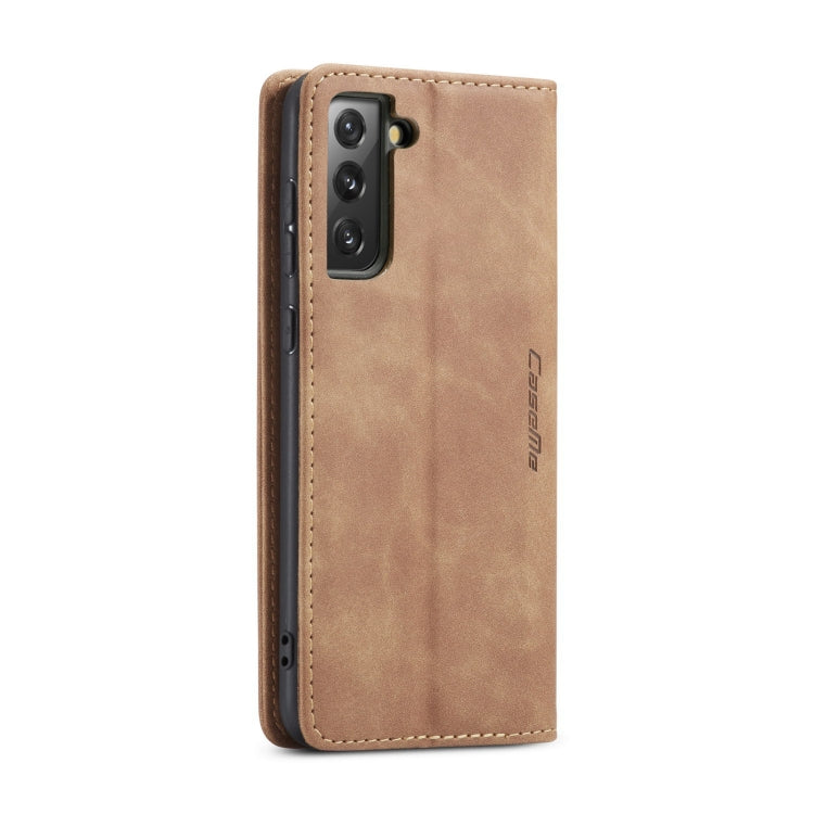 For Samsung Galaxy S21 FE CaseMe 013 Multifunctional Horizontal Flip Leather Case, with Card Slot & Holder & Wallet(Brown) - free shipping - PMC TechLife - Order now!