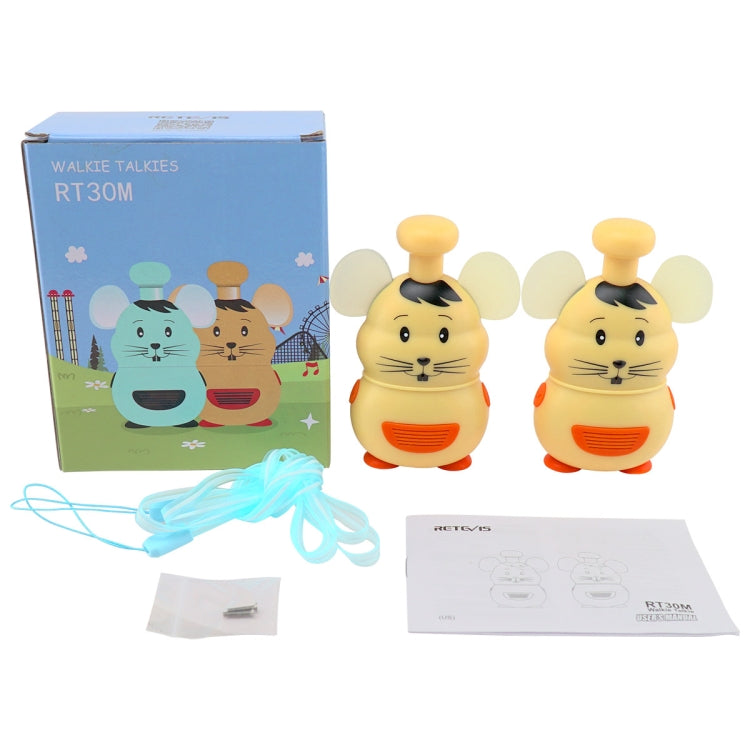 1 Pair RETEVIS RT30M 0.5W US Frequency FRS467 1CH Mouse Shape Children Handheld Walkie Talkie(Yellow) - free shipping - PMC Jewellery - Order now!