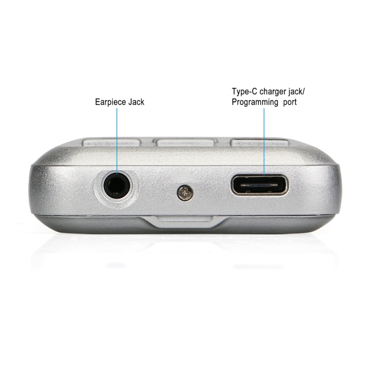 RETEVIS RT20 2W 400-470MHz 16CHS Mini FM Radio Two Way Radio Walkie Talkie, US Plug(Silver) - free shipping - PMC Jewellery - Order now!