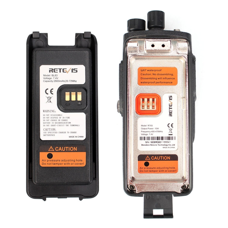 RETEVIS RT83 10W 400-470MHz 1024CHS Waterproof DMR Digital Dual Time Two Way Radio Walkie Talkie(Black) - free shipping - PMC Jewellery - Order now!