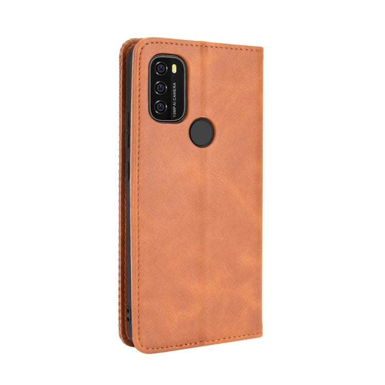 For Blackview A70 (2021) Magnetic Buckle Retro Crazy Horse Texture Horizontal Flip Leather Case with Holder & Card Slots & Photo Frame(Brown) - More Brand by PMC TechLife | Online Shopping South Africa | PMC TechLife | Buy Now Pay Later Mobicred