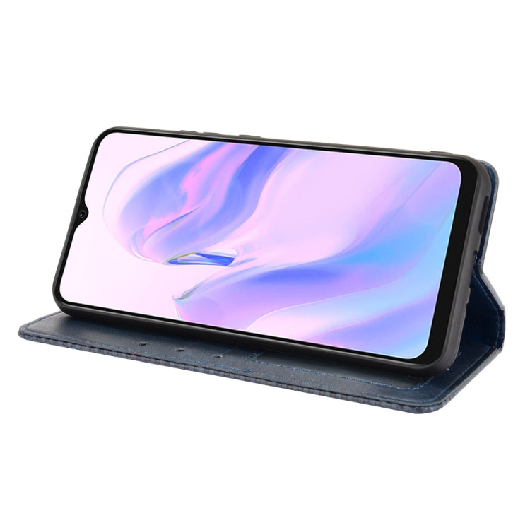 For Blackview A70 (2021) Magnetic Buckle Retro Crazy Horse Texture Horizontal Flip Leather Case with Holder & Card Slots & Photo Frame(Blue) - More Brand by PMC TechLife | Online Shopping South Africa | PMC TechLife | Buy Now Pay Later Mobicred