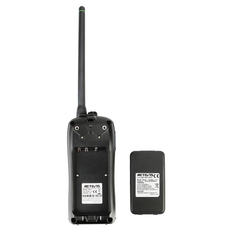 RETEVIS RT55 5W 156.000-161.450MHz+156.050-163.425MHz Waterproof Two Way Radio Handheld Walkie Talkie(Black) - free shipping - PMC Jewellery - Order now!