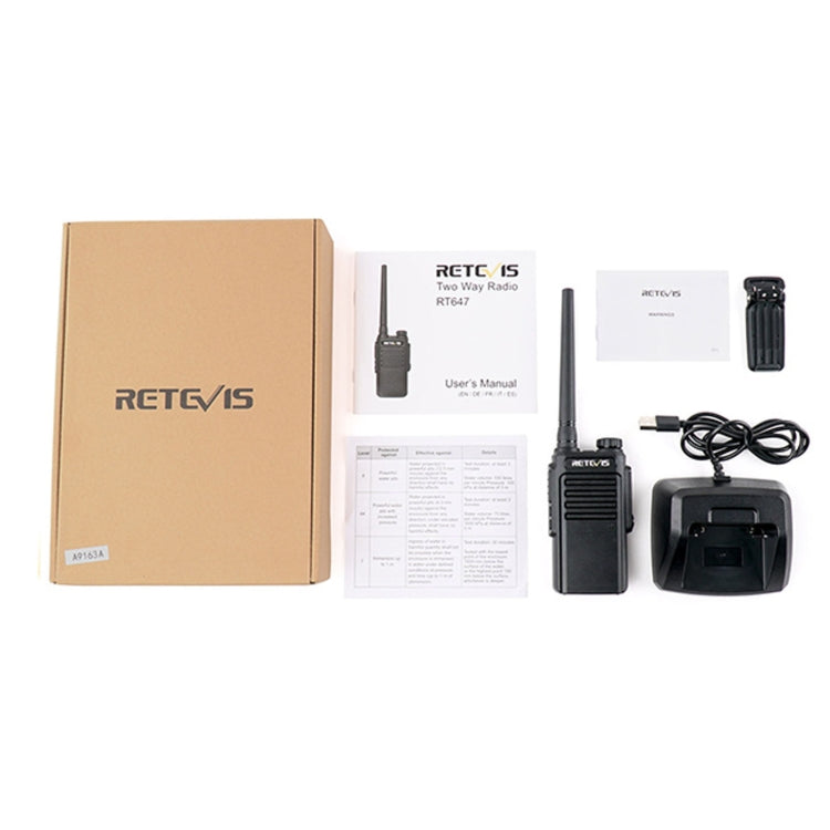 RETEVIS RT47 PMR446 16CHS IP67 Water-resistant FRS Two Way Radio Handheld Walkie Talkie, EU Plug(Black) - free shipping - PMC Jewellery - Order now!