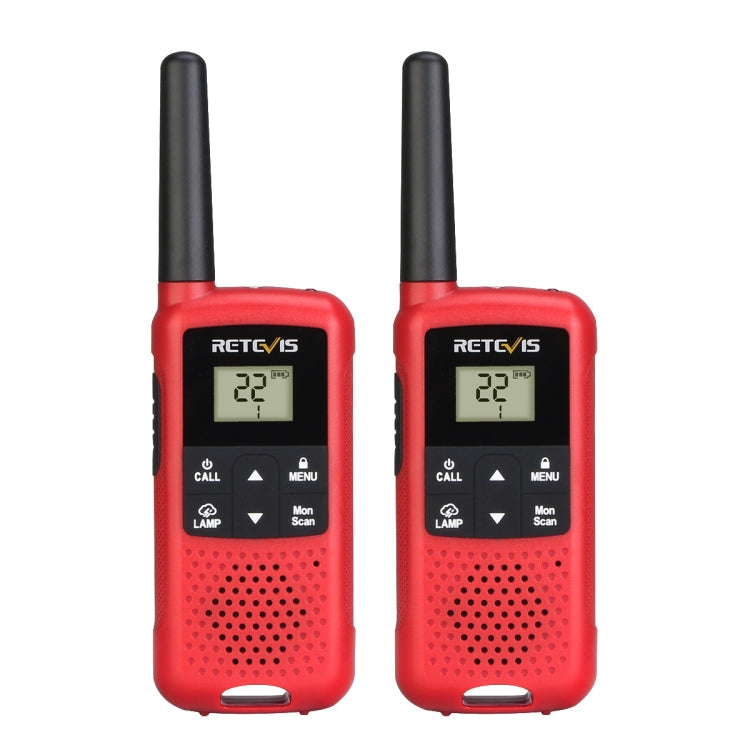 1 Pair RETEVIS RT49B 0.5W US Frequency 462.5500-467.7125MHz 22CHS FRS Two Way Radio Handheld Walkie Talkie, US Plug(Red) - free shipping - PMC Jewellery - Order now!