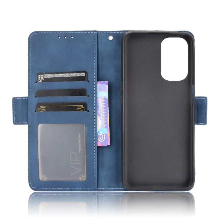 For OPPO A54 5G / A74 5G / A93 5G Skin Feel Calf Pattern Horizontal Flip Leather Case with Holder & Card Slots & Photo Frame(Blue) - OPPO Cases by PMC TechLife | Online Shopping South Africa | PMC TechLife | Buy Now Pay Later Mobicred