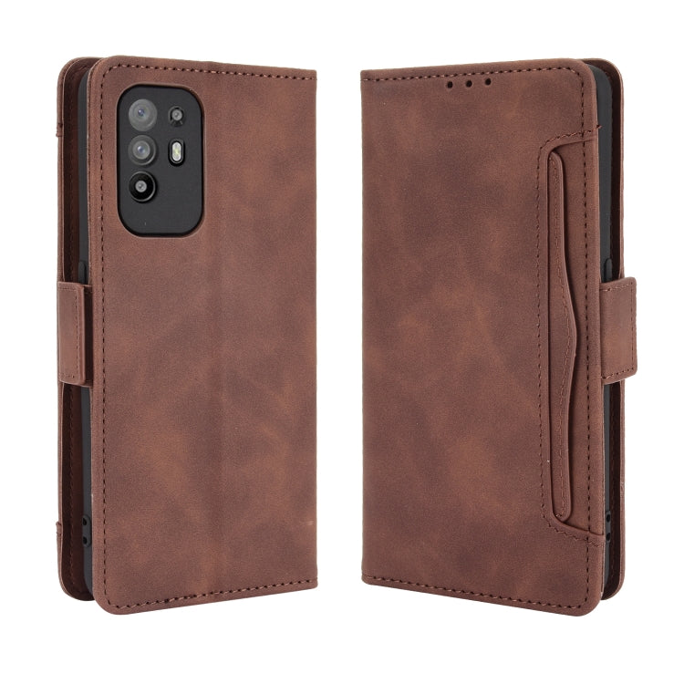 For OPPO A94 5G / Reno5Z 5G / F19 Pro+ 5G Skin Feel Calf Pattern Horizontal Flip Leather Case with Holder & Card Slots & Photo Frame(Brown) - OPPO Cases by PMC TechLife | Online Shopping South Africa | PMC TechLife | Buy Now Pay Later Mobicred