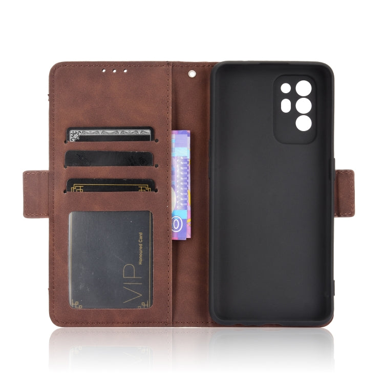 For OPPO A94 5G / Reno5Z 5G / F19 Pro+ 5G Skin Feel Calf Pattern Horizontal Flip Leather Case with Holder & Card Slots & Photo Frame(Brown) - OPPO Cases by PMC TechLife | Online Shopping South Africa | PMC TechLife | Buy Now Pay Later Mobicred