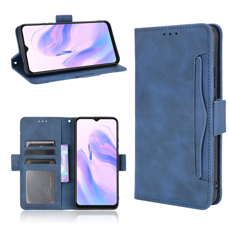 For Blackview A70 (2021) Skin Feel Calf Pattern Horizontal Flip Leather Case with Holder & Card Slots & Photo Frame(Blue) - More Brand by PMC TechLife | Online Shopping South Africa | PMC TechLife | Buy Now Pay Later Mobicred