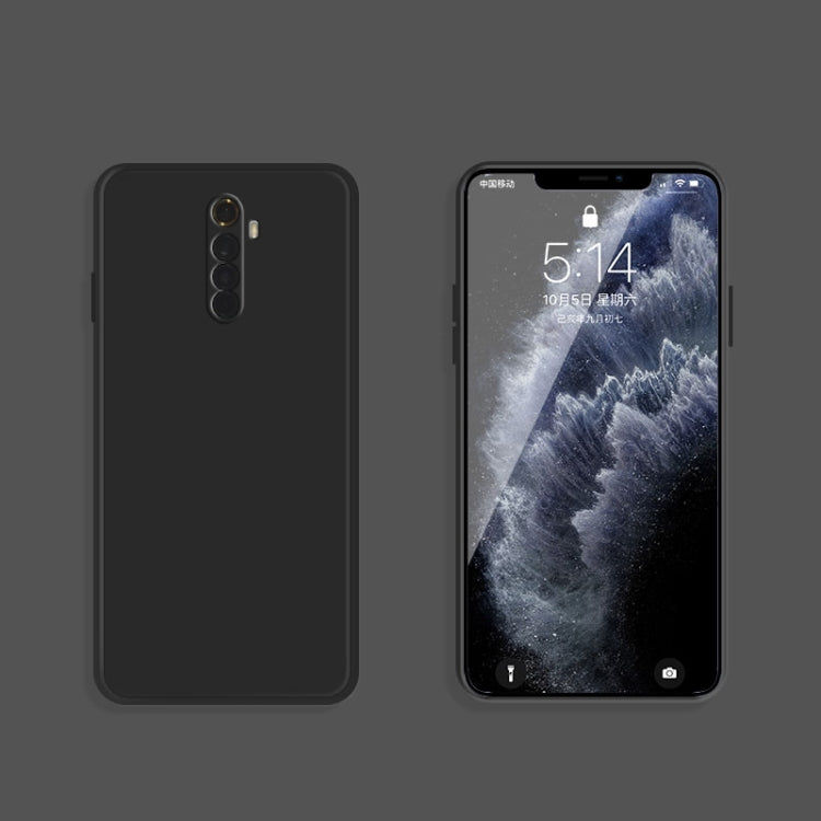 For OPPO Realme X2 Pro  / Reno Ace Solid Color Imitation Liquid Silicone Straight Edge Dropproof Full Coverage Protective Case(Black) - Realme Cases by PMC TechLife | Online Shopping South Africa | PMC TechLife | Buy Now Pay Later Mobicred