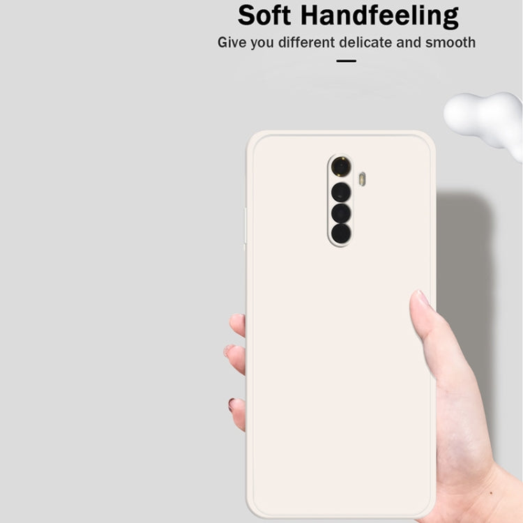 For OPPO Realme X2 Pro  / Reno Ace Solid Color Imitation Liquid Silicone Straight Edge Dropproof Full Coverage Protective Case(Black) - Realme Cases by PMC TechLife | Online Shopping South Africa | PMC TechLife | Buy Now Pay Later Mobicred