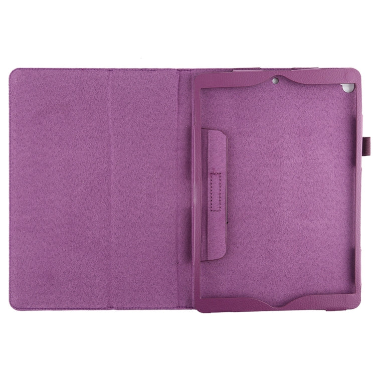 Litchi Texture Horizontal Flip Leather Case with Holder For iPad 10.5 / iPad 10.2 2021 / 2020 / 2019(Purple) - iPad 10.2 Cases by PMC TechLife | Online Shopping South Africa | PMC TechLife