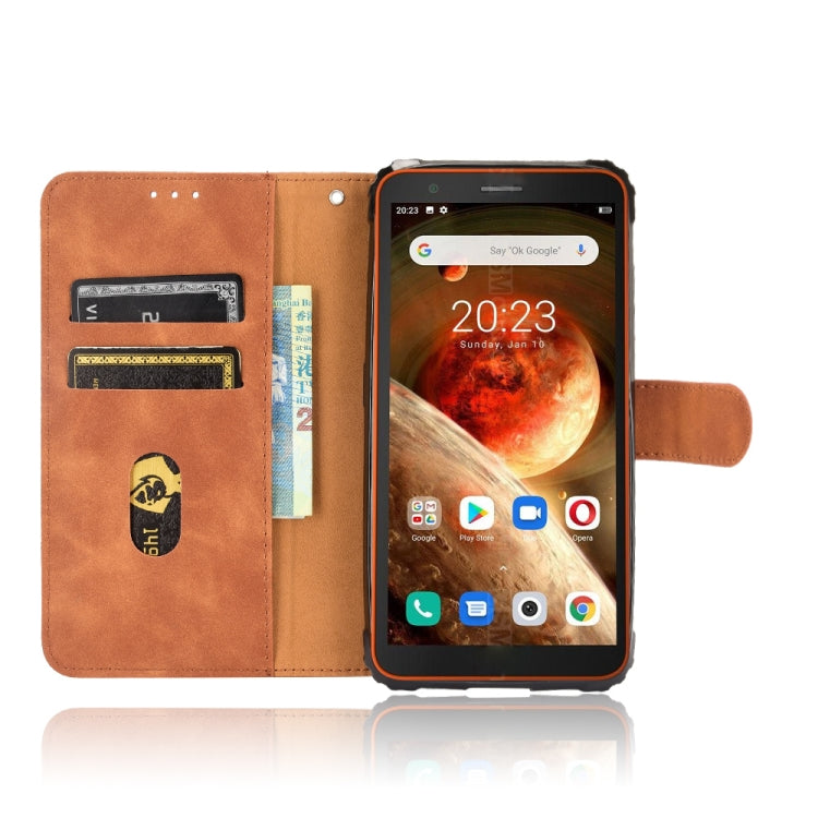 For Blackview BV6600 Solid Color Skin Feel Magnetic Buckle Horizontal Flip Calf Texture PU Leather Case with Holder & Card Slots & Wallet(Brown) - More Brand by PMC TechLife | Online Shopping South Africa | PMC TechLife
