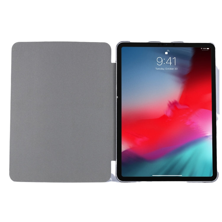 For iPad Air 13 2024 / iPad Pro 12.9 2022 / 2021 Silk Texture Three-fold Horizontal Flip Leather Tablet Case with Holder & Pen Slot(Black) - iPad Pro 12.9 (2022/2021) Cases by PMC TechLife | Online Shopping South Africa | PMC TechLife | Buy Now Pay Later Mobicred