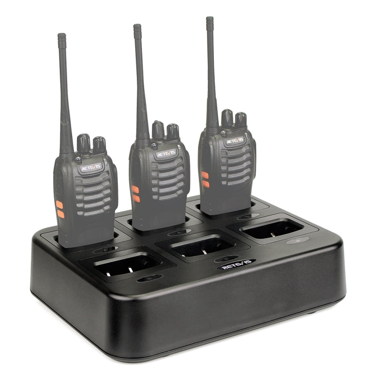 RETEVIS RTC777 Six-Way Walkie Talkie Charger for Retevis H777, EU Plug - free shipping - PMC Jewellery - Order now!