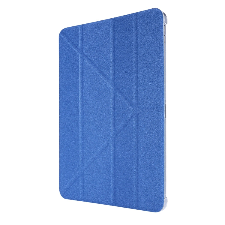 For iPad Air 13 2025 / 2024 / iPad Pro 12.9 2022 / 2021 Silk Texture Horizontal Deformation Flip Leather Tablet Case with Holder(Blue) - iPad Pro 12.9 (2022/2021) Cases by PMC TechLife | Online Shopping South Africa | PMC TechLife | Buy Now Pay Later Mobicred
