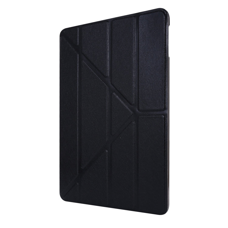 For iPad Air 13 2025 / 2024 / iPad Pro 12.9 2022 / 2021 Silk Texture Horizontal Deformation Flip Leather Tablet Case with Holder(Black) - iPad Pro 12.9 (2022/2021) Cases by PMC TechLife | Online Shopping South Africa | PMC TechLife | Buy Now Pay Later Mobicred