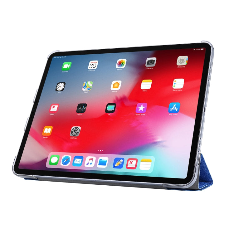 For iPad Air 13 2025 / 2024 / iPad Pro 12.9 2022 / 2021 Silk Texture Horizontal Deformation Flip Leather Tablet Case with Holder(Silver) - iPad Pro 12.9 (2022/2021) Cases by PMC TechLife | Online Shopping South Africa | PMC TechLife | Buy Now Pay Later Mobicred