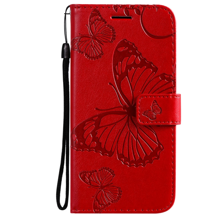 For OPPO A94 5G / F19 Pro / Reno 5F Pressed Printing Butterfly Pattern Horizontal Flip PU Leather Case with Holder & Card Slots & Wallet & Lanyard(Red) - OPPO Cases by PMC TechLife | Online Shopping South Africa | PMC TechLife | Buy Now Pay Later Mobicred