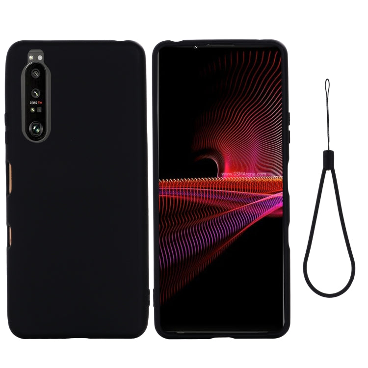 For Sony Xperia 1 III Pure Color Liquid Silicone Shockproof Full Coverage Case(Black) - Sony Cases by PMC TechLife | Online Shopping South Africa | PMC TechLife