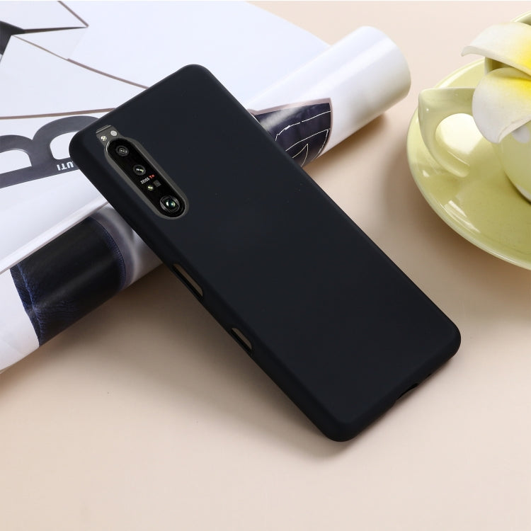 For Sony Xperia 1 III Pure Color Liquid Silicone Shockproof Full Coverage Case(Black) - Sony Cases by PMC TechLife | Online Shopping South Africa | PMC TechLife