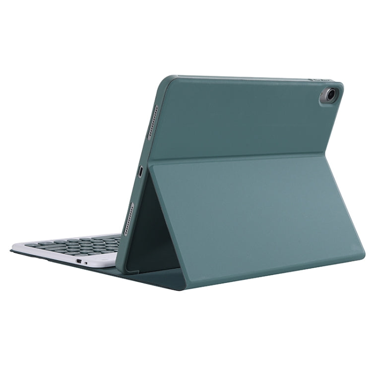 Y-C11B 2021 Detachable Candy Color Skin Texture Round Keycap Bluetooth Keyboard Leather Tablet Case with Pen Slot & Stand For iPad Pro 11 2021 / Air4 / Air5 / Pro 11(Dark Green) - For iPad Pro by PMC TechLife | Online Shopping South Africa | PMC TechLife | Buy Now Pay Later Mobicred