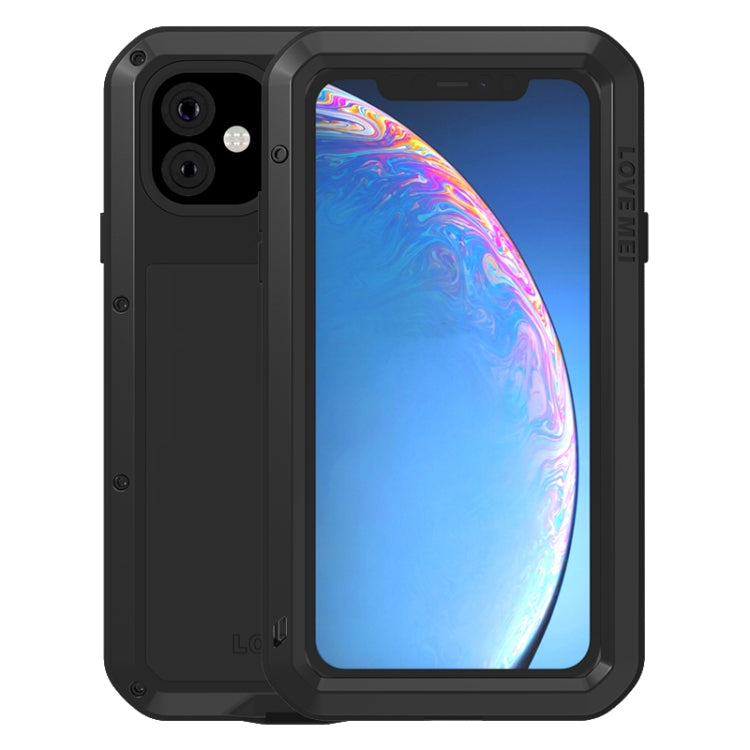 For iPhone 11 Pro Max LOVE MEI Metal Shockproof Waterproof Dustproof Protective Case(Black) - iPhone 11 Pro Max Cases by LOVE MEI | Online Shopping South Africa | PMC TechLife | Buy Now Pay Later Mobicred