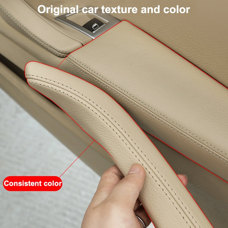 Car Leather Right Side Inner Door Handle Assembly 51417225854 for BMW 5 Series F10 / F18 2011-2017(Grey) - Door Handles by PMC TechLife | Online Shopping South Africa | PMC TechLife | Buy Now Pay Later Mobicred