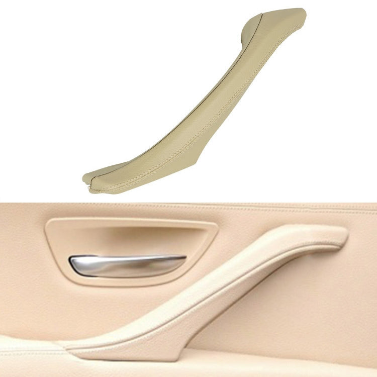 Car Leather Left Side Inner Door Handle Assembly 51417225854 for BMW 5 Series F10 / F18 2011-2017(Beige) - Door Handles by PMC TechLife | Online Shopping South Africa | PMC TechLife | Buy Now Pay Later Mobicred
