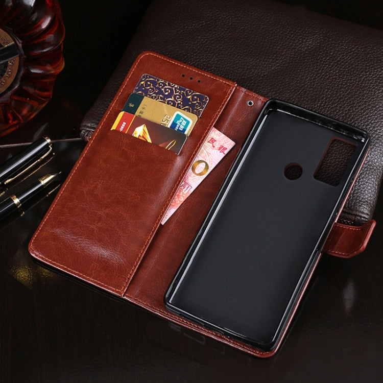 For Cubot C20 idewei Crazy Horse Texture Horizontal Flip Leather Case with Holder & Card Slots & Wallet(Rose Red) - free shipping - PMC Jewellery - Order now!