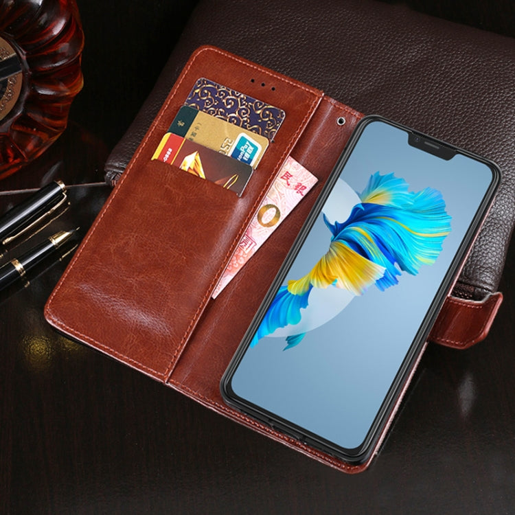 For Cubot C20 idewei Crazy Horse Texture Horizontal Flip Leather Case with Holder & Card Slots & Wallet(Rose Red) - free shipping - PMC Jewellery - Order now!