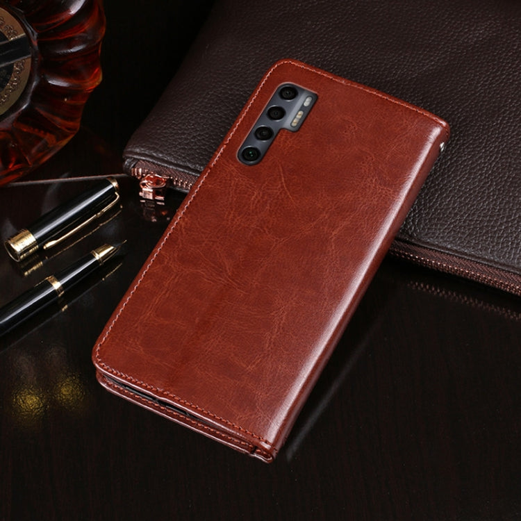 For TCL 20 Pro 5G idewei Crazy Horse Texture Horizontal Flip Leather Case with Holder & Card Slots & Wallet(Blue) - TCL by idewei | Online Shopping South Africa | PMC Jewellery | Buy Now Pay Later Mobicred