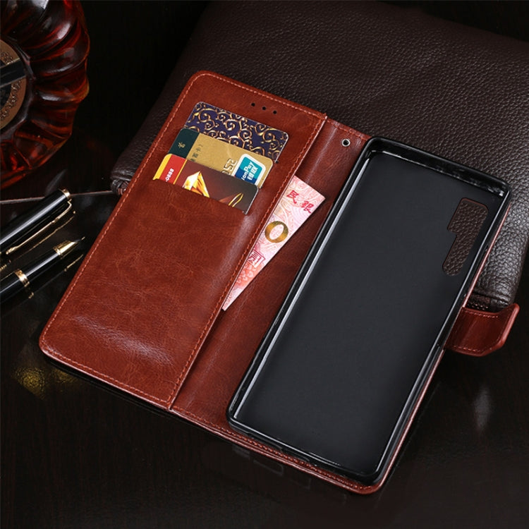 For TCL 20 Pro 5G idewei Crazy Horse Texture Horizontal Flip Leather Case with Holder & Card Slots & Wallet(Brown) - free shipping - PMC Jewellery - Order now!