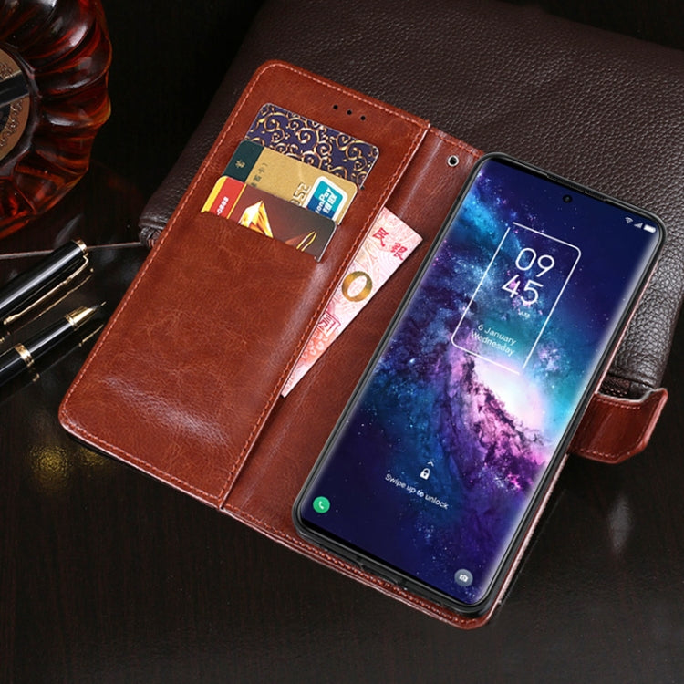 For TCL 20 Pro 5G idewei Crazy Horse Texture Horizontal Flip Leather Case with Holder & Card Slots & Wallet(Brown) - free shipping - PMC Jewellery - Order now!