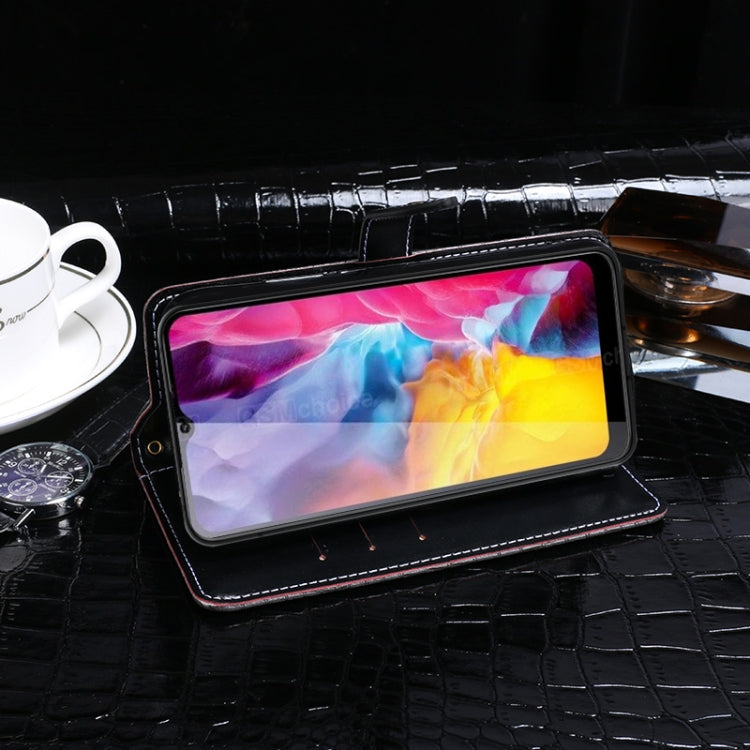 For Outkitel C23 Pro idewei Crocodile Texture Horizontal Flip Leather Case with Holder & Card Slots & Wallet(Dark Blue) - free shipping - PMC Jewellery - Order now!