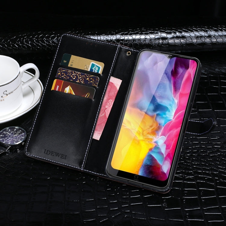 For Outkitel C23 Pro idewei Crocodile Texture Horizontal Flip Leather Case with Holder & Card Slots & Wallet(Dark Blue) - free shipping - PMC Jewellery - Order now!