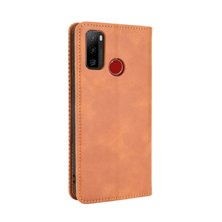 For Ulefone Note 10 Magnetic Buckle Retro Crazy Horse Texture Horizontal Flip Leather Case with Holder & Card Slots & Photo Frame(Brown) - Ulefone Cases by PMC Jewellery | Online Shopping South Africa | PMC Jewellery | Buy Now Pay Later Mobicred
