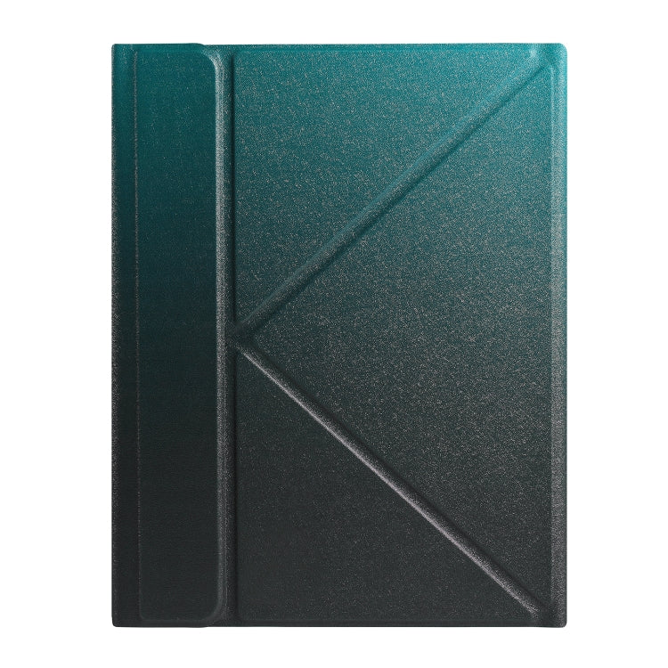 B09 Splittable Bluetooth Keyboard Leather Tablet Case with Triangle Holder & Pen Slot For iPad 10.2 2020 & 2019 / Pro 10.5 inch / Air 3 10.5 inch(Gradient Dark Green) - Universal by PMC TechLife | Online Shopping South Africa | PMC TechLife