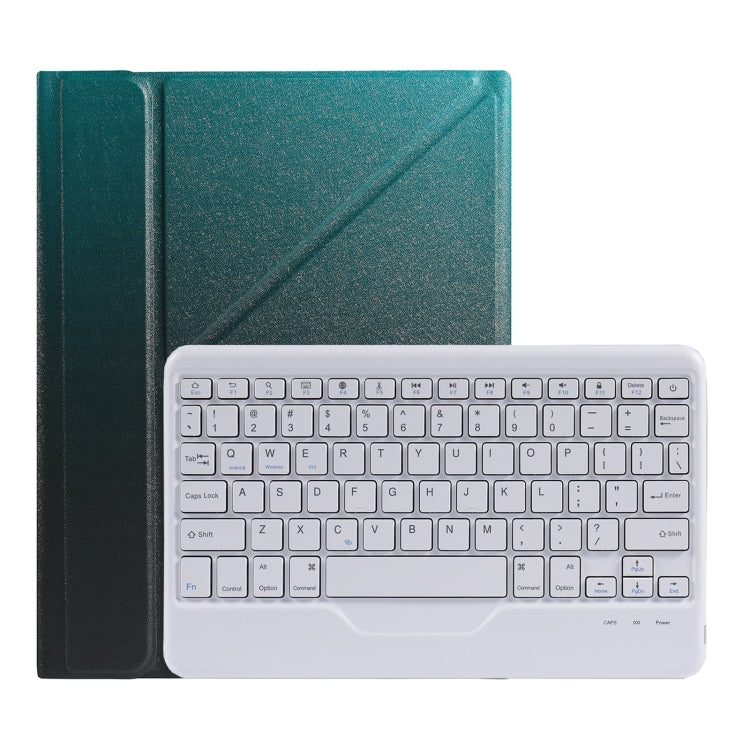 B011 Splittable Bluetooth Keyboard Leather Tablet Case with Triangle Holder & Pen Slot For iPad Pro 11 inch 2021 & 2020 & 2018 / Air 4 10.9 inch(Gradient Dark Green) - Universal by PMC TechLife | Online Shopping South Africa | PMC TechLife