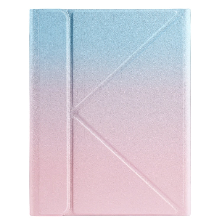 B09S Splittable Backlight Bluetooth Keyboard Leather Tablet Case with Triangle Holder & Pen Slot For iPad 10.2 2020 & 2019 / Pro 10.5 inch / Air 3 10.5 inch(Gradient Blue Pink) - Universal by PMC TechLife | Online Shopping South Africa | PMC TechLife