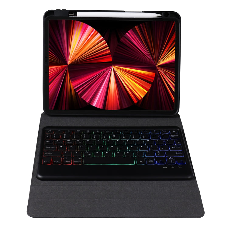 B011S Splittable Backlight Bluetooth Keyboard Leather Tablet Case with Triangle Holder & Pen Slot For iPad Air 5 2022 / Pro 11 inch 2021 & 2020 & 2018 / Air 4 10.9 inch(Black Diamond Pattern) - free shipping - PMC TechLife - Order now!