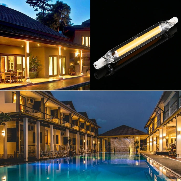 R7S 7W 500LM 118mm COB LED Bulb Glass Tube Replacement Halogen Lamp Spot Light, Warm Light - LED Blubs & Tubes by PMc TechLife | Online Shopping South Africa | PMc TechLife | Buy Now Pay Later Mobicred