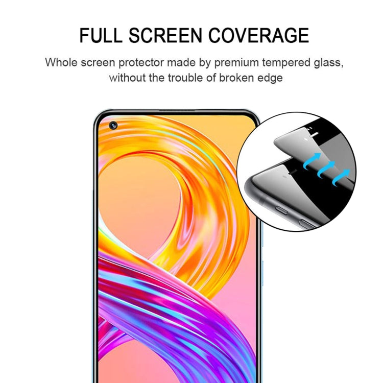 For OPPO Realme 8 / 8 Pro Full Glue Full Cover Screen Protector Tempered Glass Film - Realme Tempered Glass by PMC TechLife | Online Shopping South Africa | PMC TechLife | Buy Now Pay Later Mobicred