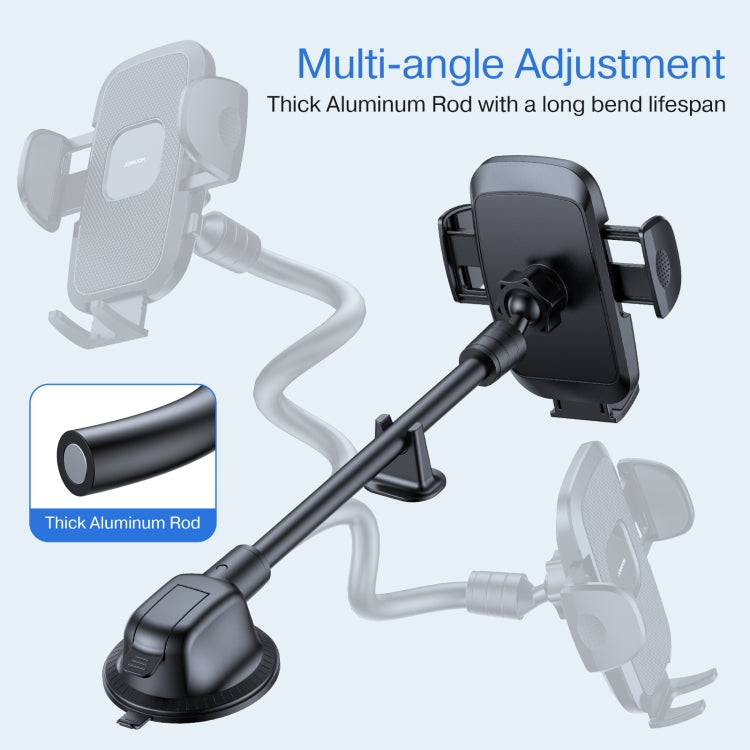 JOYROOM JR-ZS259 360 Degree Rotation Mechanical Car Holder, Style: Long Arm Sucker(Black) - Car Holders by JOYROOM | Online Shopping South Africa | PMC TechLife | Buy Now Pay Later Mobicred