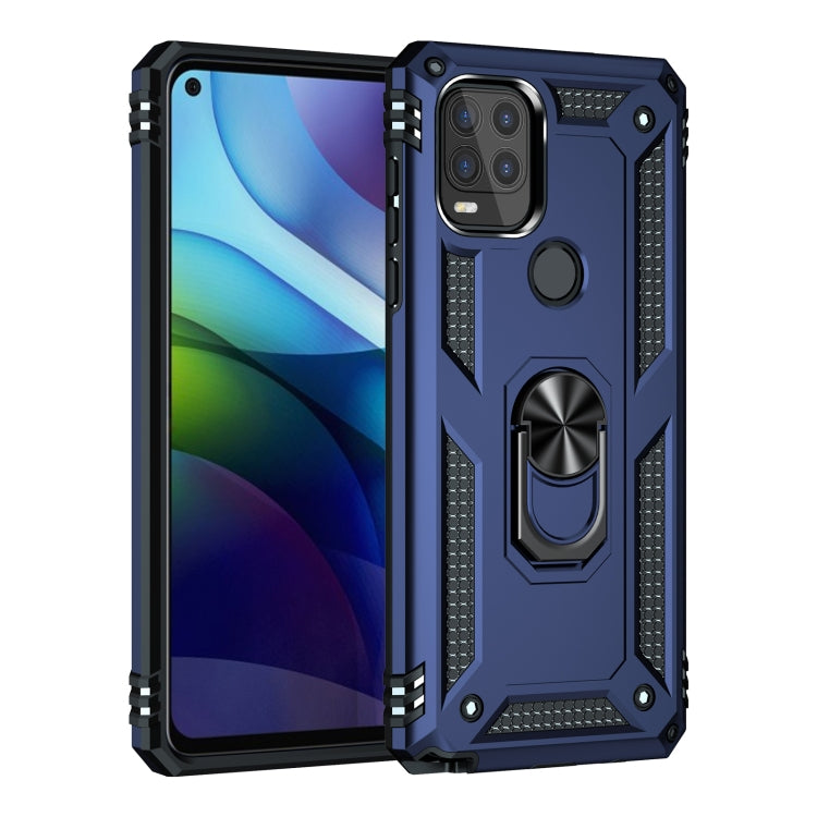 For Motorola Moto G Stylus 5G / 2021 Shockproof TPU + PC Protective Case with 360 Degree Rotating Holder(Blue) - Motorola Cases by PMC TechLife | Online Shopping South Africa | PMC TechLife