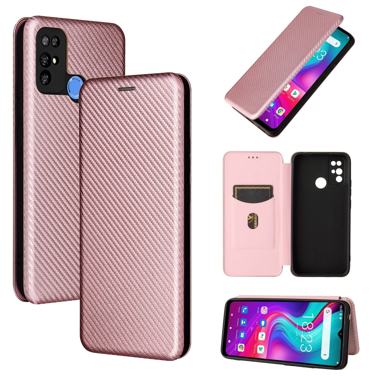 For Doogee X96 Pro Carbon Fiber Texture Horizontal Flip TPU + PC + PU Leather Case with Card Slot(Pink) - More Brand by PMC TechLife | Online Shopping South Africa | PMC TechLife | Buy Now Pay Later Mobicred
