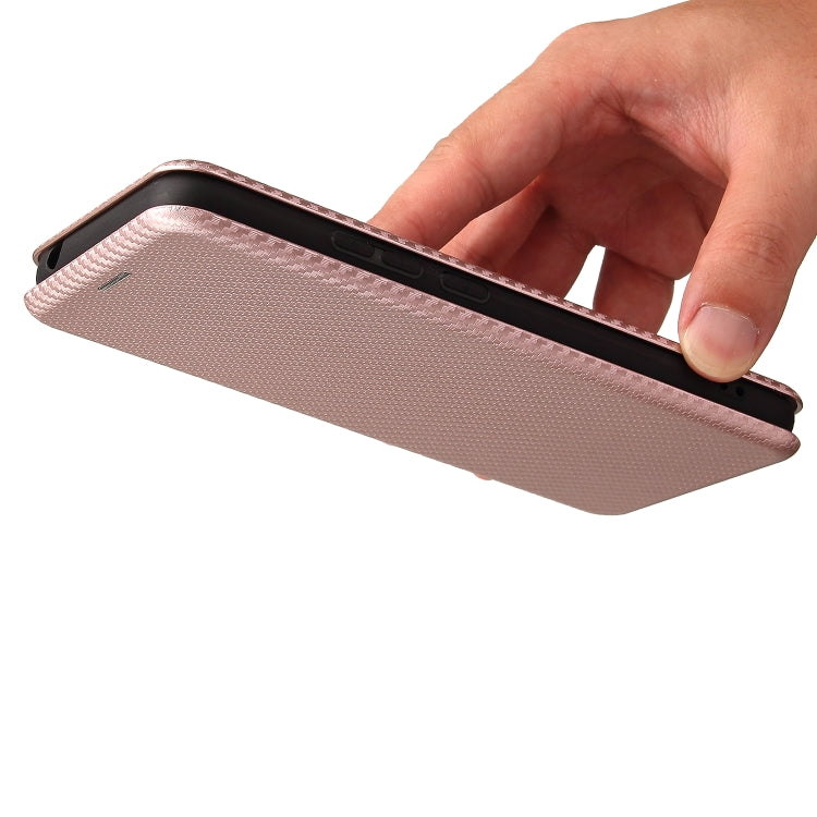 For Doogee X96 Pro Carbon Fiber Texture Horizontal Flip TPU + PC + PU Leather Case with Card Slot(Pink) - More Brand by PMC TechLife | Online Shopping South Africa | PMC TechLife | Buy Now Pay Later Mobicred