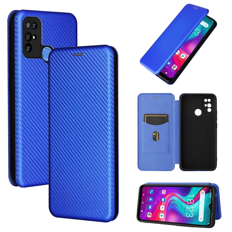 For Doogee X96 Pro Carbon Fiber Texture Horizontal Flip TPU + PC + PU Leather Case with Card Slot(Blue) - More Brand by PMC TechLife | Online Shopping South Africa | PMC TechLife | Buy Now Pay Later Mobicred