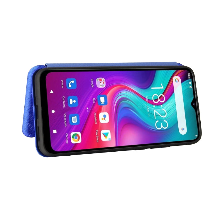 For Doogee X96 Pro Carbon Fiber Texture Horizontal Flip TPU + PC + PU Leather Case with Card Slot(Blue) - More Brand by PMC TechLife | Online Shopping South Africa | PMC TechLife | Buy Now Pay Later Mobicred