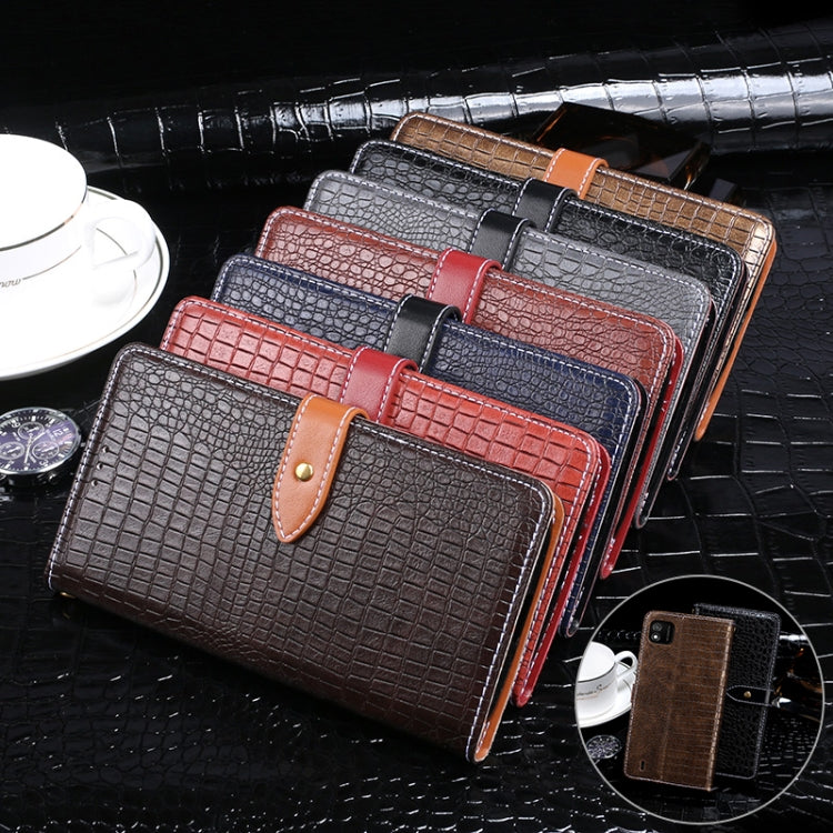 For Wiko Y62 idewei Crocodile Texture Horizontal Flip Leather Case with Holder & Card Slots & Wallet(Black) - More Brand by idewei | Online Shopping South Africa | PMC Jewellery | Buy Now Pay Later Mobicred